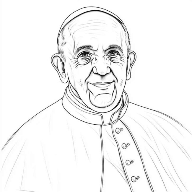 papa francisco para imprimir e colorir 32