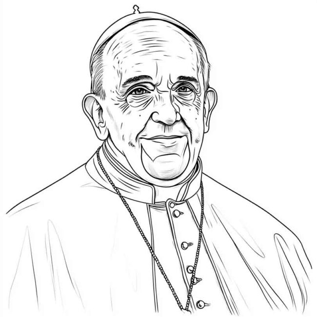papa francisco para imprimir e colorir 24