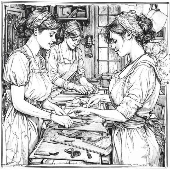 mulheres trabalhando para colorir 2 mulheres trabalhando para colorir 2