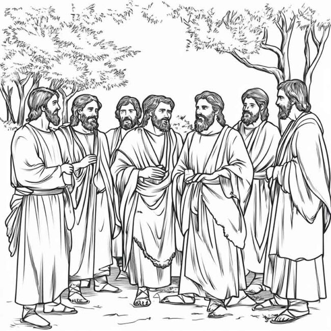 discipulos de jesus para colorir png 8