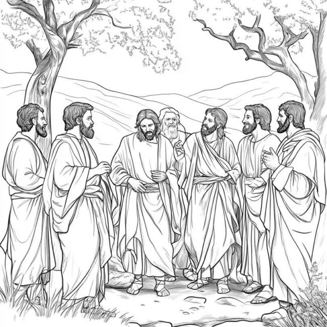 discipulos de jesus para colorir png 6