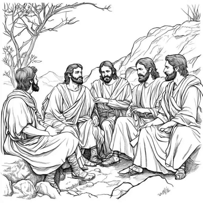 discipulos de jesus para colorir png 7