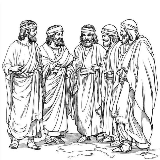 discipulos de jesus para colorir png 41