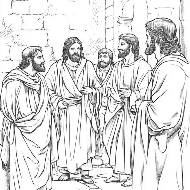 discipulos de jesus para colorir png 46