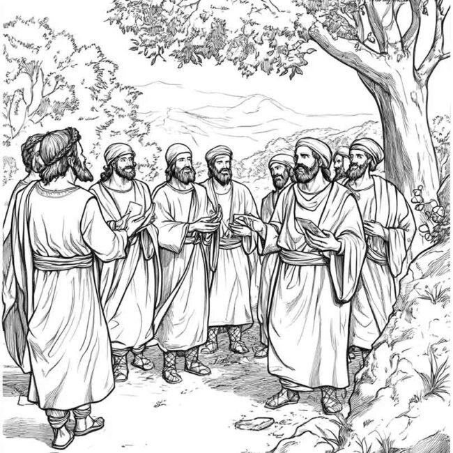 discipulos de jesus para colorir png 3