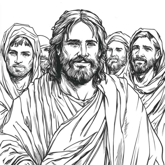 discipulos de jesus para colorir png 47
