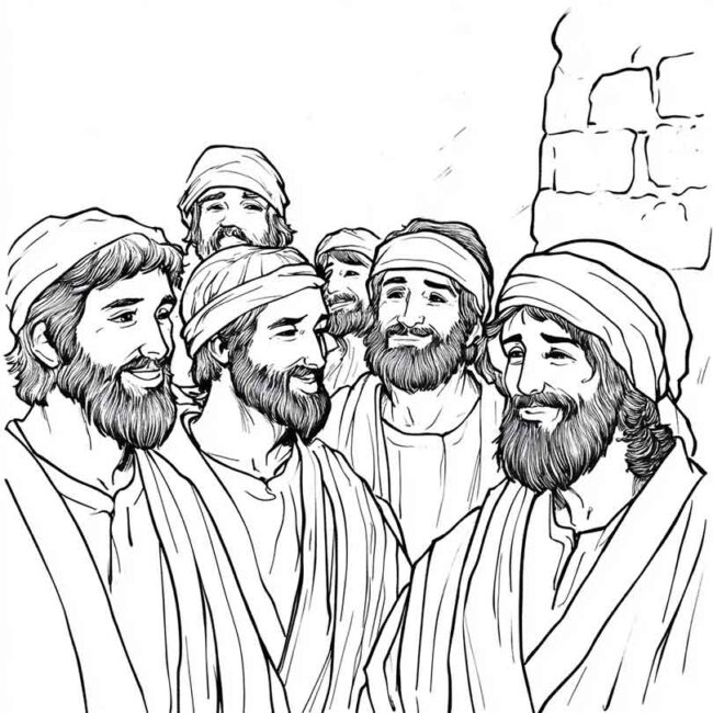 discipulos de jesus para colorir png 31