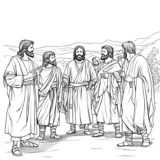 discipulos de jesus para colorir png 33
