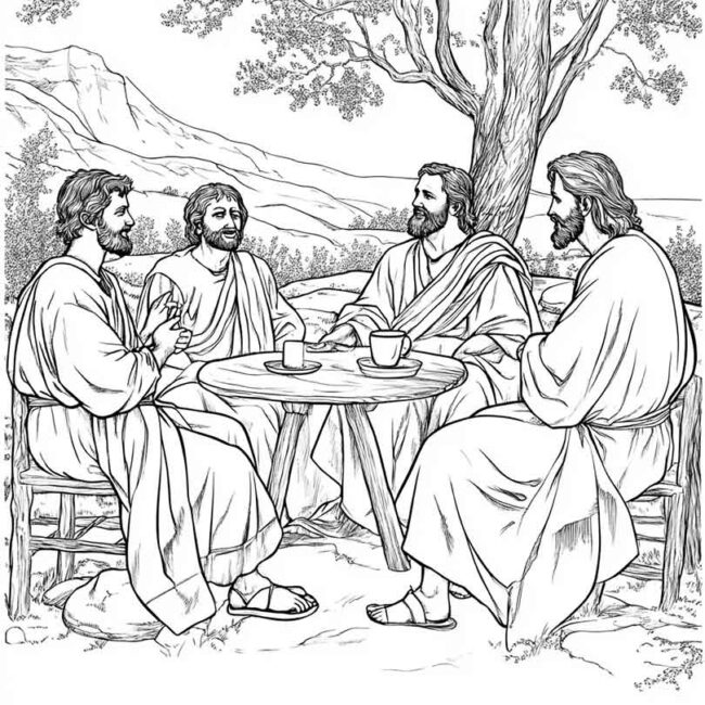 discipulos de jesus para colorir png 40