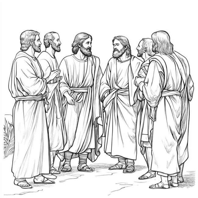 discipulos de jesus para colorir png 29
