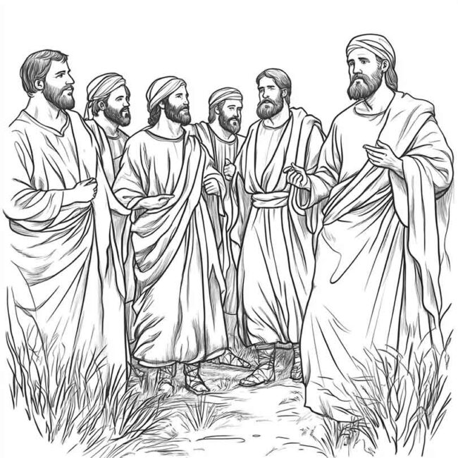 discipulos de jesus para colorir png 43