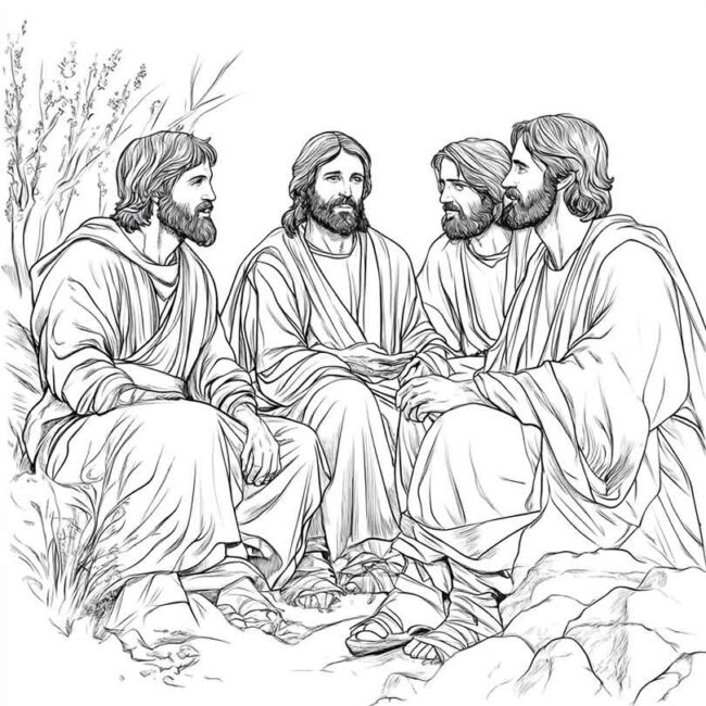 discipulos de jesus para colorir png 22