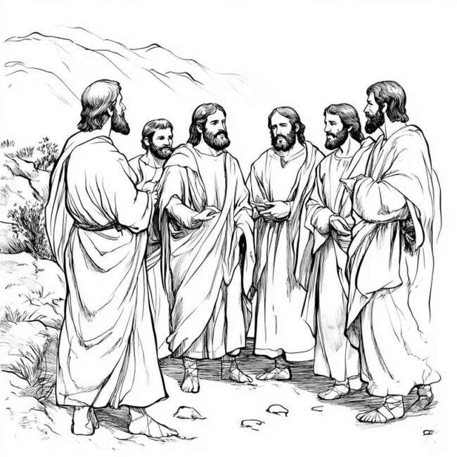 discipulos de jesus para colorir png 28