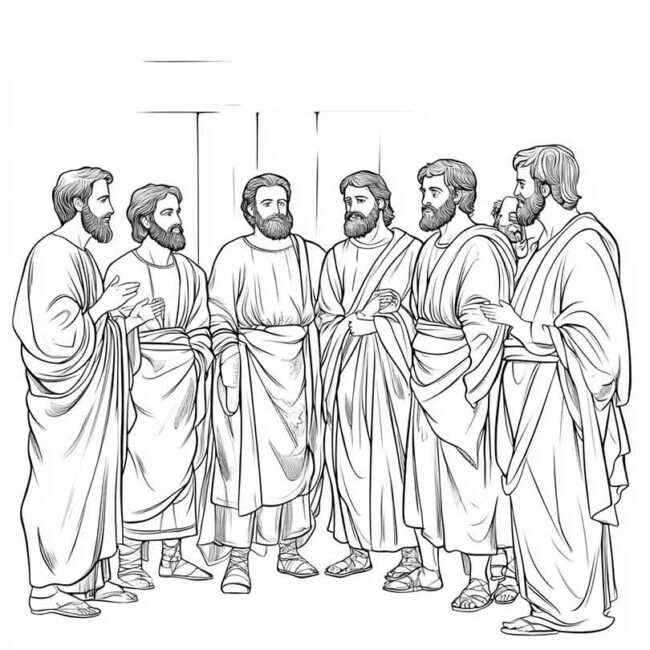 discipulos de jesus para colorir png 45
