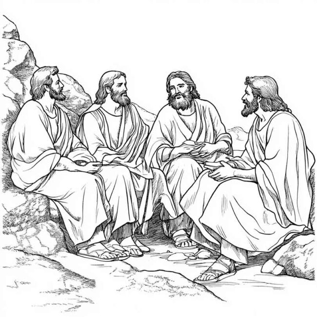 discipulos de jesus para colorir png 24