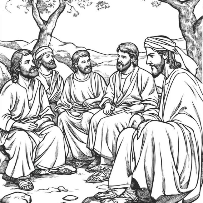 discipulos de jesus para colorir png 12