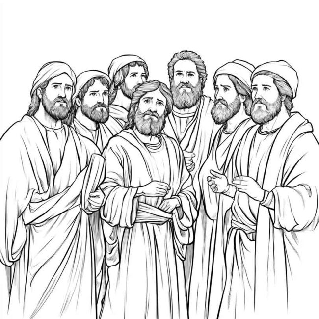 discipulos de jesus para colorir png 42