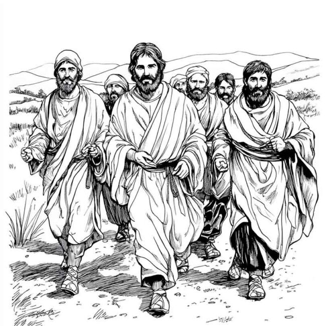 discipulos de jesus para colorir png 13