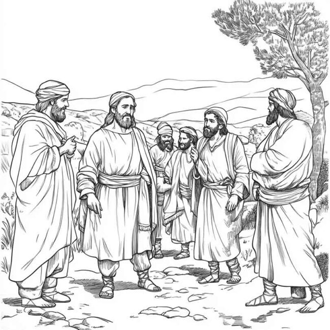 discipulos de jesus para colorir png 16
