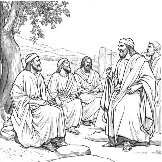discipulos de jesus para colorir png 1