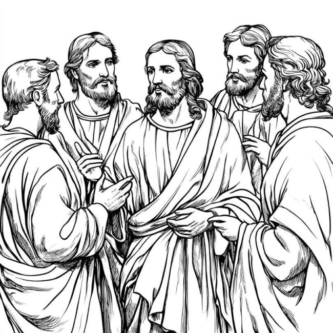 discipulos de jesus para colorir png 20