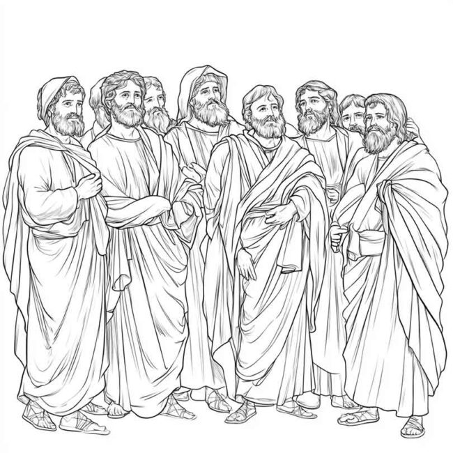 discipulos de jesus para colorir png 36