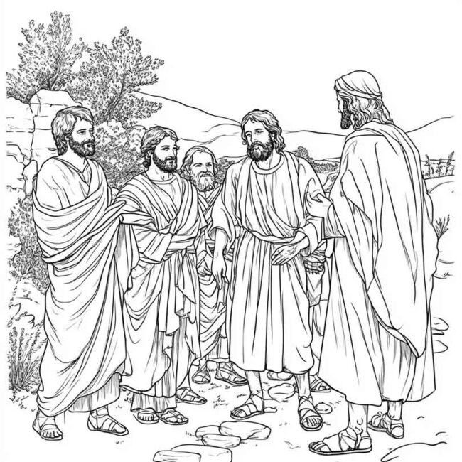 discipulos de jesus para colorir png 18