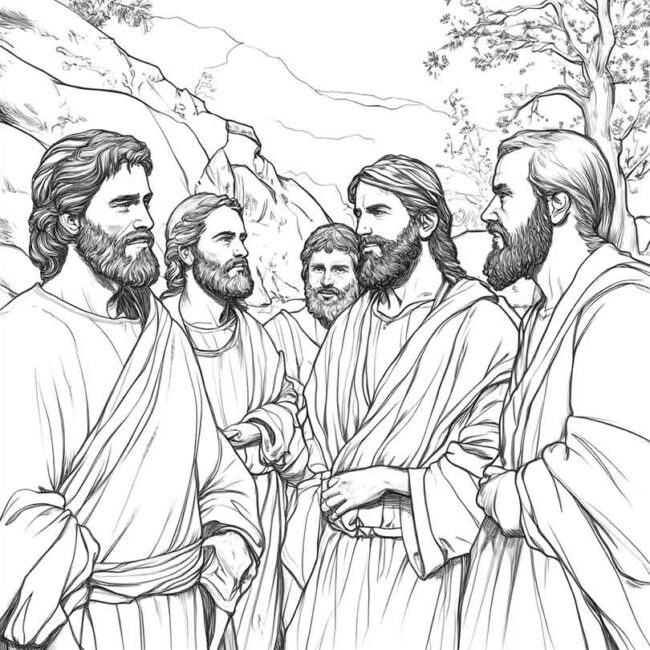 discipulos de jesus para colorir png 15