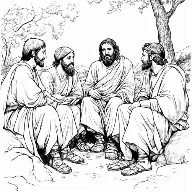 discipulos de jesus para colorir png 10