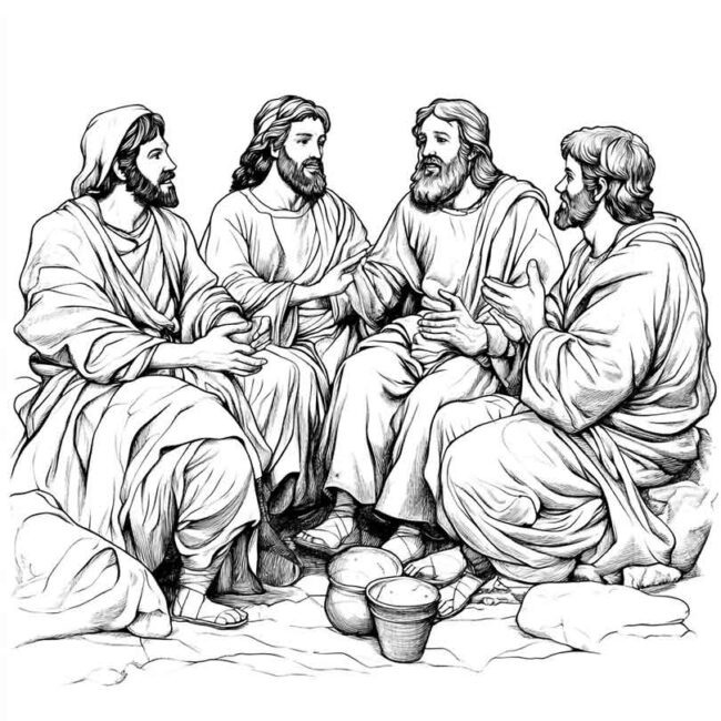 discipulos de jesus para colorir png 21