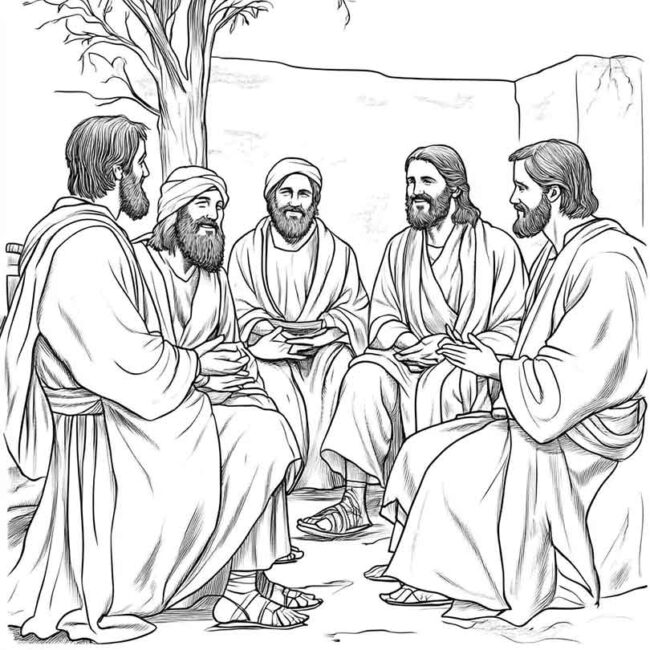 discipulos de jesus para colorir png 23