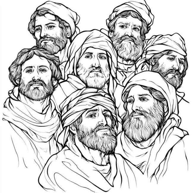 discipulos de jesus para colorir png 25