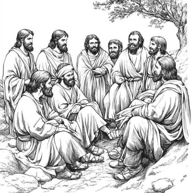 discipulos de jesus para colorir png 2