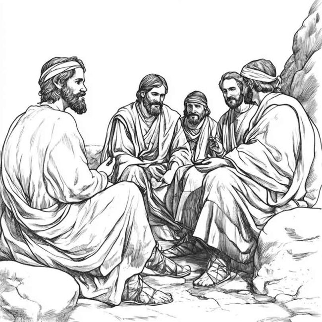 discipulos de jesus para colorir png 11