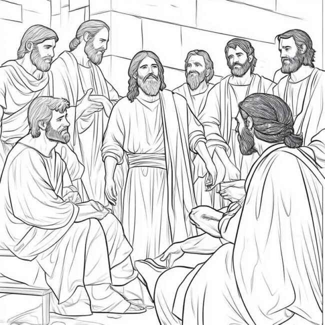 discipulos de jesus para colorir png 14
