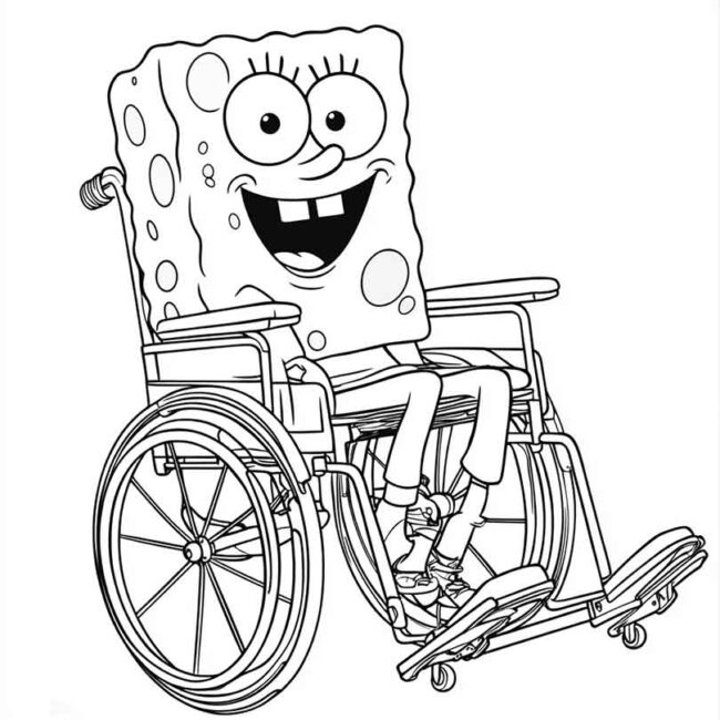 bob esponja de cadeira de rodas 6