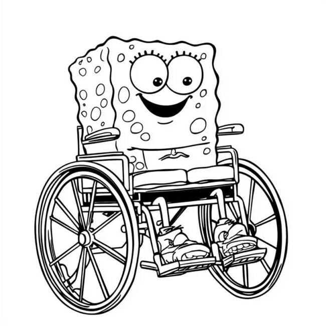 bob esponja de cadeira de rodas 1