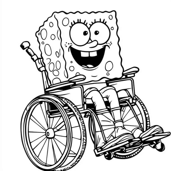 bob esponja de cadeira de rodas 13