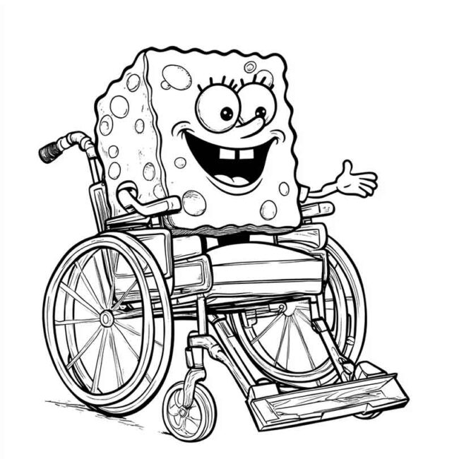 bob esponja de cadeira de rodas 11
