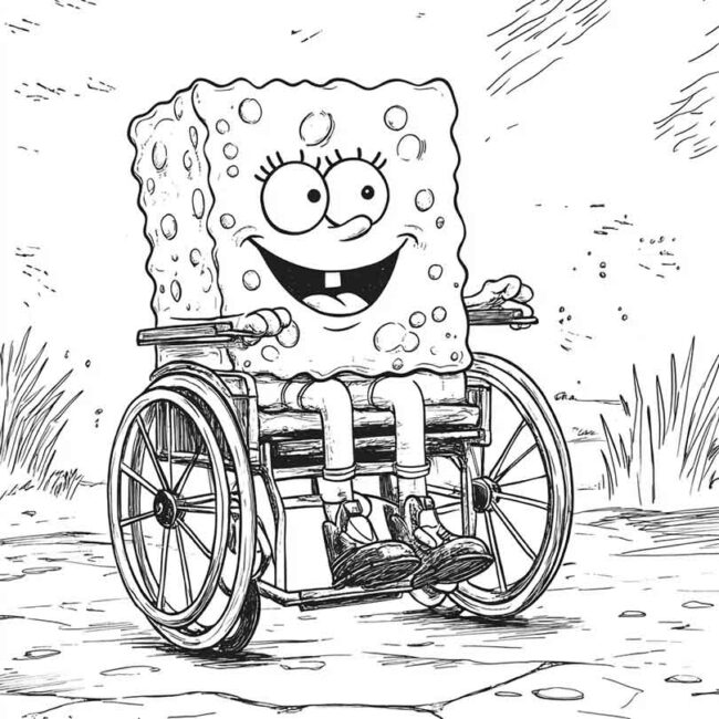 bob esponja de cadeira de rodas 2
