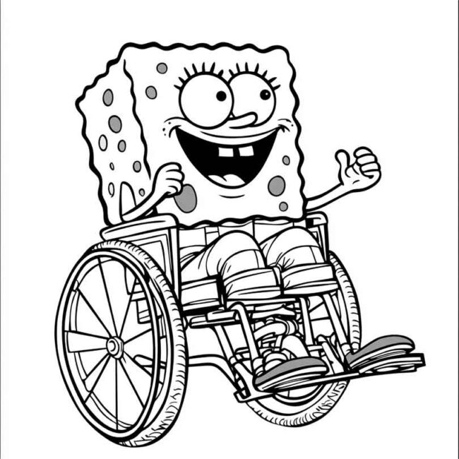 bob esponja de cadeira de rodas 17