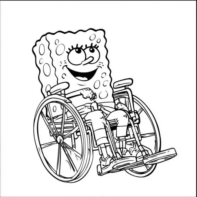 bob esponja de cadeira de rodas 18