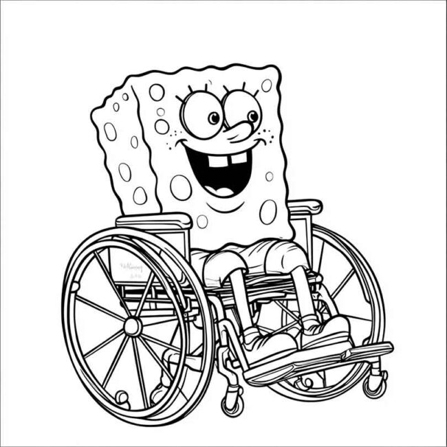 bob esponja de cadeira de rodas 19