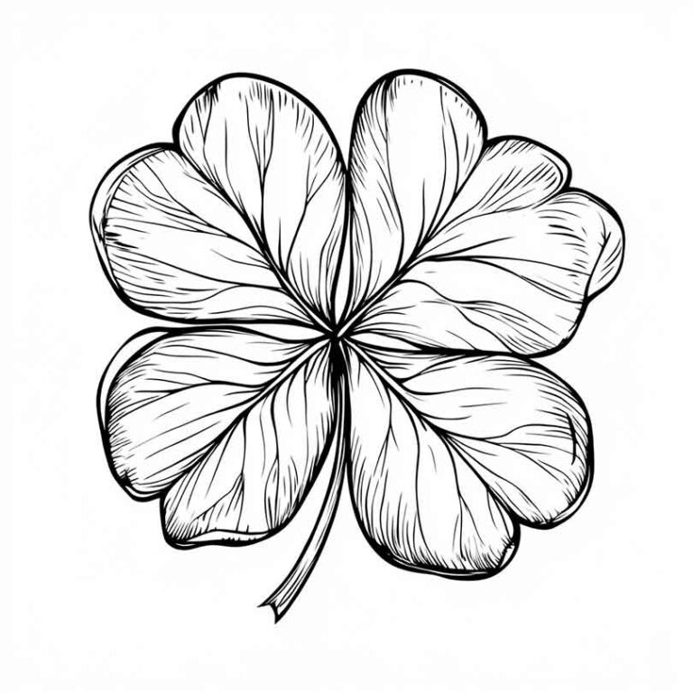 Desenhos de Trevo da Sorte para Imprimir e Colorir/Pintar
