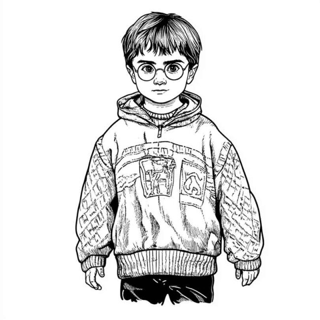 Roupa de Bebe do Harry Potter para colorir 7 Roupa de Bebe do Harry Potter para colorir 7