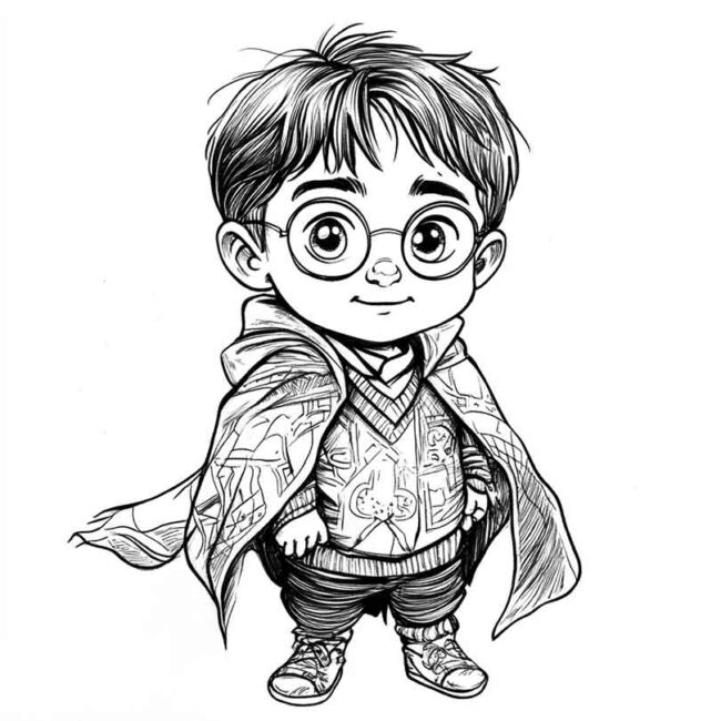 Roupa de Bebe do Harry Potter para colorir 2 Roupa de Bebe do Harry Potter para colorir 2