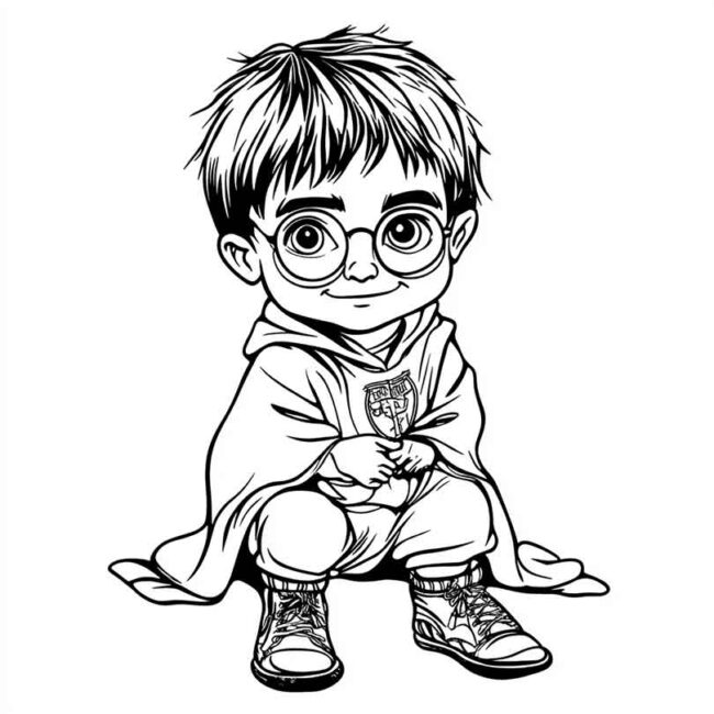 Roupa de Bebe do Harry Potter para colorir 30 Roupa de Bebe do Harry Potter para colorir 30