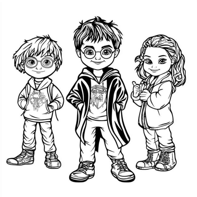 Roupa de Bebe do Harry Potter para colorir 4 Roupa de Bebe do Harry Potter para colorir 4