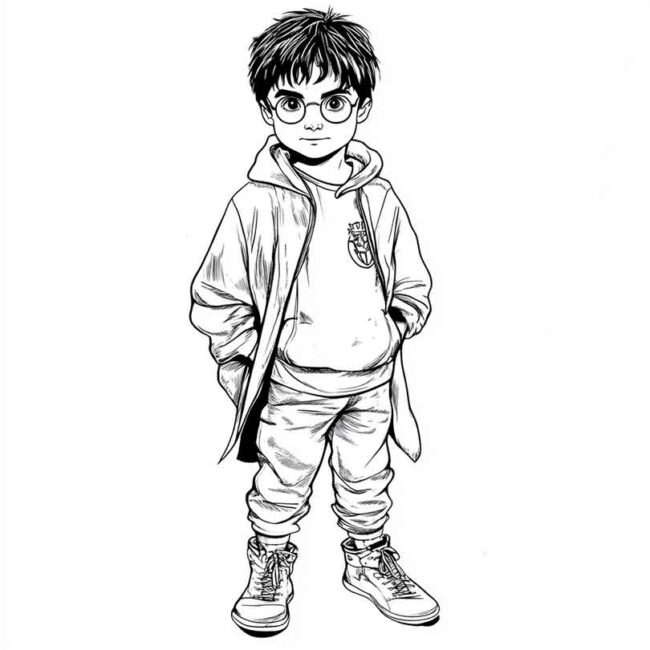 Roupa de Bebe do Harry Potter para colorir 21 Roupa de Bebe do Harry Potter para colorir 21