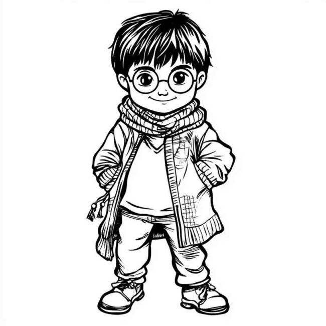 Roupa de Bebe do Harry Potter para colorir 22
